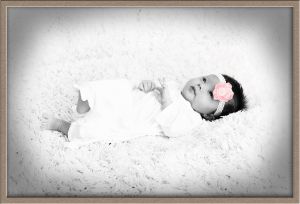 Black-and-White Newborn Baby Photography at Ollar Photography Portrait Studio